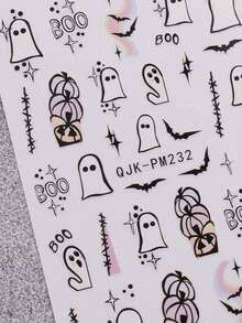 5 piezas/Set Pegatinas de Fantasma, Calabaza y Flor de Halloween de Estilo de Dibujos Animados, Pegatinas Autoadhesivas de Estilo Lindo para Estudiantes, Papelería, Diario y Arte de Uñas, Suministros Escolares, Decoración de Habitación, Decoración del Hogar, Decoración de Halloween - 5 unidades QJK-PM228-232 - Ver 5