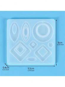 1pc Crystal Pendant Earring Mold - Make Unique Jewelry With Easy DIY Craft Experience - Flexible Silicone Material, Compatible With UV Curing Epoxy Resin, Ideal For Craft Lovers - Multicolor - View 7