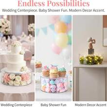 1pc Refillable Cake Stand, Round 3-Tier Cake Display Box, Suitable For Wedding, Birthday, Holiday Party Food Display - Multicolor - View 6