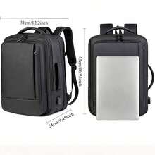 Rucksack Mit Verstellbaren Schultergurten Für Business, Reise & Schule, Unisex-Design Für Damen & Herren – Ideal Für Laptop, Ordner & Alltag, Geräumiger Tagesrucksack Für Arbeit, Studium & Freizeit, Stilvolles & Praktisches Tragegefühl - A - Übersicht 3