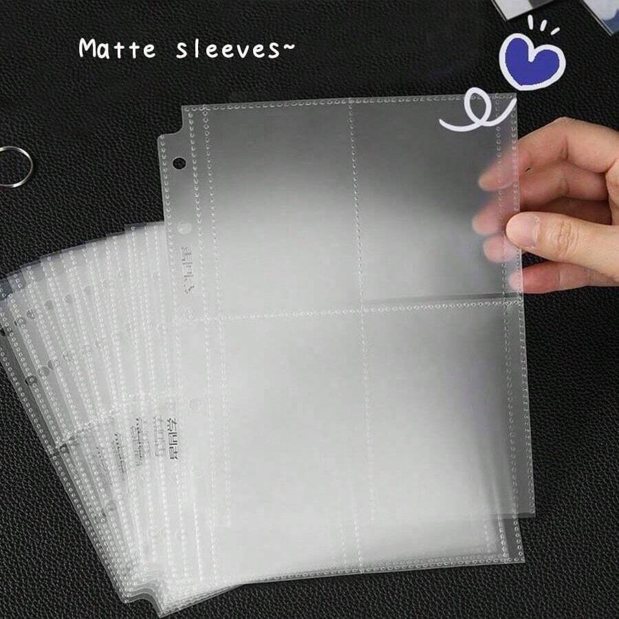 1 Set Matte Sleeves, 50pcs 58x89mm, 65x90mm Postcard Bags, Ultra-Thin Film Clips 2pcs,Back To School - A5 Bags - View 1
