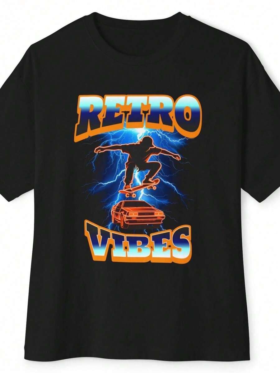 2026 WOW T-Shirt Grafica Retrò Anni '80-'90 - T-Shirt Colorata Neon Stile Retrò Con Fenicottero, Gelato, Lettore Di Cassette, Divertente Pop Vintage C - 返回 2 - 查看 1