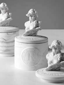 Valentine's Day Gift Statue Scented Candle, Creative Plaster Fragrance Decor, Long-Lasting Indoor Incense Bas-Relief - Multicolor - View 1
