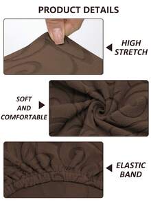 1 buah Sarung Bantal Kursi Sofa Warna Polos, Elastisitas Tinggi, Dapat Dilepas dan Dicuci dengan Mesin, Cocok untuk Ruang Tamu, Bahan Poliester, Sarung Bantal Kursi Sofa dan Sandaran Punggung - Coffee Brown - View 5