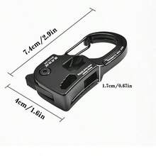 Outdoor Hunting Camping Tent Accessories 2.9in*1.6in*0.67in Size Camping Tarp Windproof Rope Tent Rope Tightener Self-Locking Binding Tightener Aluminum Alloy Automatic Tightening Buckle Suitable For 0.16in*0.24in Size Rope - Black - View 14