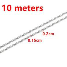 Catena a maglie O-Link a croce in acciaio inossidabile 2m/10m, taglie multiple, colore oro, adatta per braccialetti fai-da-te, collane, accessori per gioielli - Catena in acciaio inossidabile - Visualizzare 11