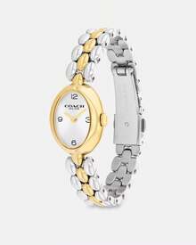 Coach SAMMY Women's Quartz Watch Alloy Watches Elegant Dial Watches With Chain Strap - Silver and Gold - View 5
