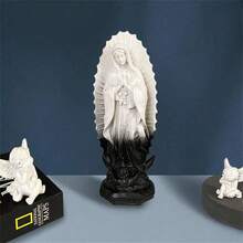 Our Lady Of Lourdes Resin Statue Virgin Mary Model Catholic Virgin Statue Mexican Virgin Statue Saint Home Prayer Decoration Craft Collection Gift Birthday Graduation - Multicolor - View 2