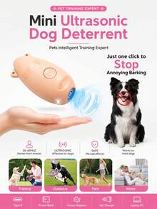 Alat Pengusir Anjing Ultrasonik Mini, Perangkat Pengontrol Gonggongan Anjing Portabel, Alat Bantu Pelatihan Anjing Isi Ulang USB-C untuk Jalan-jalan di Luar Ruangan, Taman, Perjalanan, dan Penggunaan di Rumah - MultiWarna - View 7