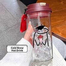 1個/5個 500ml 畢業主題 Flork 印花塑膠杯,附吸管、攜帶背帶與防漏杯蓋,趣味畢業生設計,適合日常使用,畢業季冰咖啡、果汁與燕麥奶飲用,畢業生與學生的理想禮物 - 多色-抱花學士帽 - 查看 13