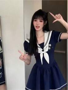Women Midi Dresses - 藍色 - 查看 5