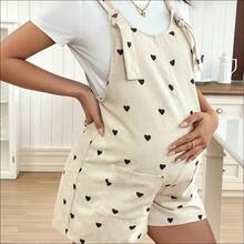 WNS  Mono con bolsillos atados en el corazón para mujeres embarazadas, diseño lindo adecuado para el verano - Albaricoque - Ver 9