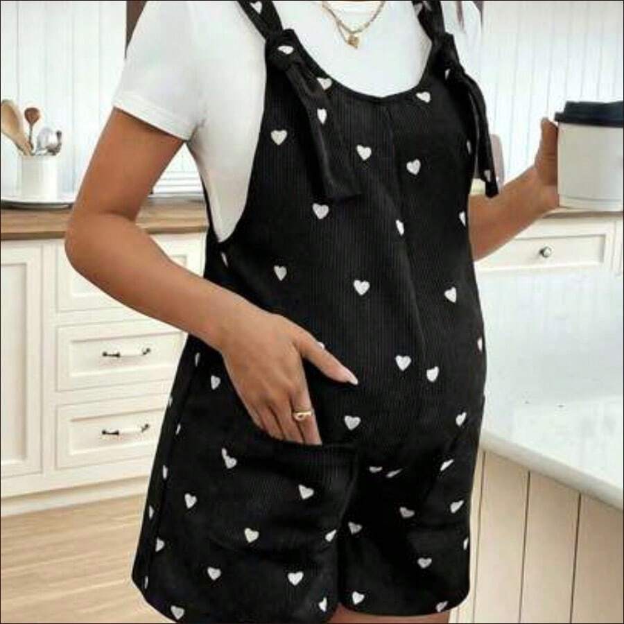 Maternity Pants - Black and White - View 1