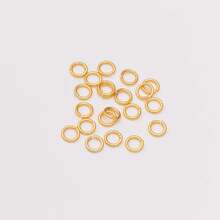 100 piezas de argollas doradas, suministros para hacer joyas, argollas abiertas, hallazgos de joyería DIY, ideal para hacer llaveros, anillos de llave, cadenas, joyería de cuentas, adecuado para manualidades hechas a mano y kit de fabricación de joyas - Amarillo Oro - Ver 4