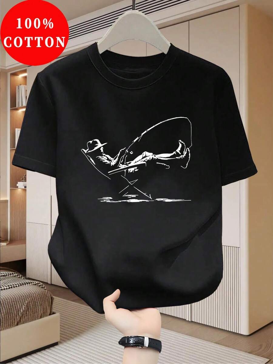 Men Outdoor Tees & Tanks - Black - View 1