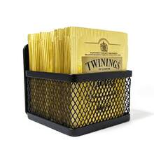 1pc Magnetic Tea Bag Holder, Metal Storage Organizer, Non-Food Contact Material, Kitchen Tea Bag, Coffee Capsule, Sauce Packet Storage Accessory - Black - View 5