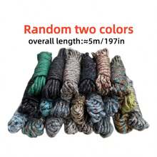 2pcs Drill Multifunctional Colorful Home Clothes Drying Rope Nylon Braided Outdoor Quilt Line Garden Storage Heavy Duty Clothesline Camping Backyard Laundry Organizer - Multicolor - View 4