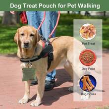Pet Training Dog Treat Bag, Hands-Free Puppy Treat Pouch With Carabiner, Portable Auto-Closing Dog Walking Bag, Suitable For Travel Or Outdoor Use, Pet Feeding Treat Reward Pouch, Black, Gray, Khaki, Green - Multicolor - View 10