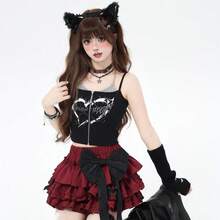 Women Skirts - Burgundy [Super Fluffy Cake Skirt] - View 3