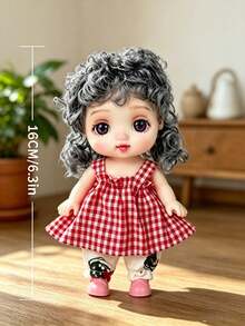 16cm/6.3in PVC 收藏級娃娃,附手縫服裝,全身可動關節。柔軟非絨毛觸感。適合展示、桌面裝飾與娃娃愛好者。復活節、聖誕節、萬聖節、生日、新年及情人節的完美禮物 - 6.3吋PVC娃娃 - 查看 21