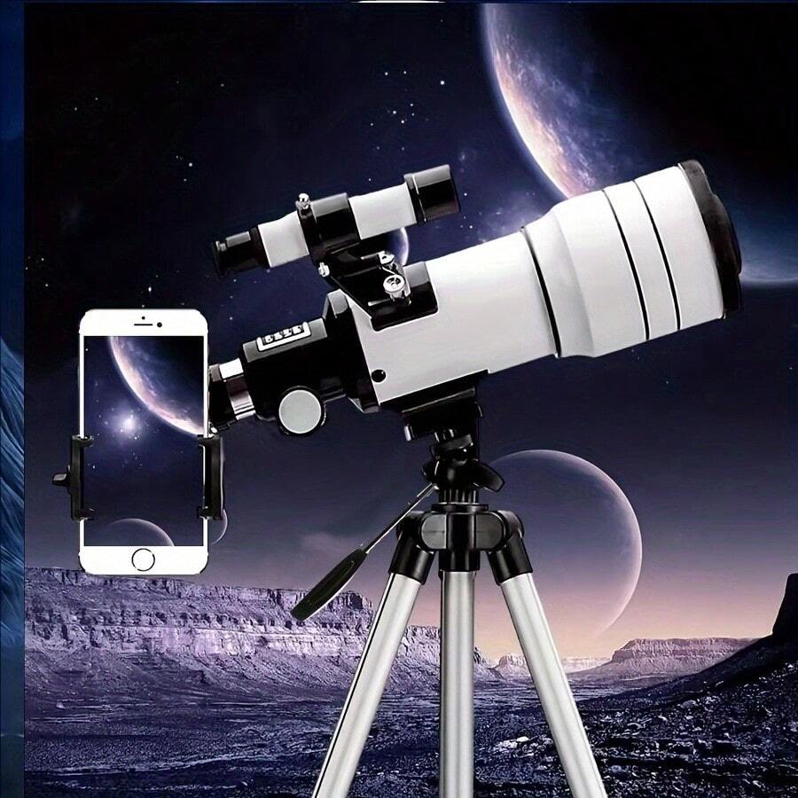 Telescope Minimalist Practical Multifunctional Astronomical - All White - View 1