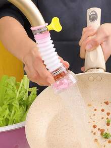 Adjustable Rotating Extendable Faucet Adapter With Fixing Clip, Flexible Design Easy To Install. Essential For Kitchen And Bathroom, Anti-Splash Faucet Head, Pressurized Universal Rotating Filter Kitchen Water Purifier Spout Aerator Water Saver - Multicolor - View 6