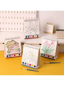 20-Page Watercolor Painting Set - Complete All-In-One Art Kit For Beginners And Artists, Premium Paper With Illustrations, Suitable For Creative Leisure Activities - Color Mixing - View 10