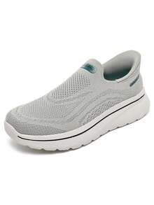 Zapatos deportivos de running ligeros para hombre, zapatos casuales para exteriores, zapatos unisex para pareja, de moda, cómodos, transpirables, para todas las estaciones, sin cordones, con suela gruesa, amortiguadores de impactos, cómodos, zapatos deportivos para exteriores - beige - Ver 7