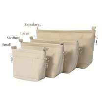 1pc Felt Fabric Women's Multifunctional Washable Large Capacity Bag-In-Bag Makeup Pouch Toiletry Bag Organizer Pouch Desk Storage Box Inner Support Bag - Black - View 4