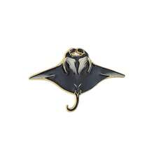 Manta Ray Enamel Pin Fashion Decorative Pins Ornaments Lapel Bag Badges Jewelry Gifts - Black - View 9