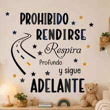 1pc Cartoon Inspirational Wall Sticker, Suitable For Room Decoration, Wall Decal, Home Interior - Multicolor-g - View 5