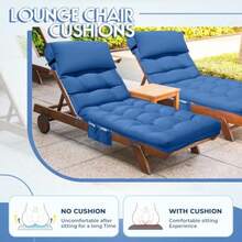 Patio Lounge Chair & Swing Chair - Royal Blue - View 7