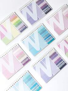 1PC Expandable Sticky Note Pad Multi Functional Student Office Supplies Set Fashionable Muted ToneColor For School Office Students Professionals Desk Organizer Back To School Gift Idea - Multicolor - View 3