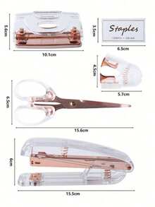 1 Set Acrylic Metal Effort-Saving Stapler Set, Powerful Takeout Packaging Stapler, Portable Stapler Set, Multifunctional Binding Machine, Durable, Suitable For Students, Back To School Season, Graduation Season, School Supplies, Office Supplies - Sets - View 3