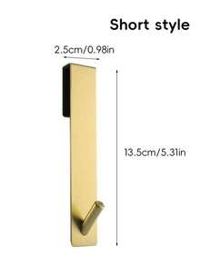 Stainless Steel S-Shaped Towel Rack, Suitable For Glass Door, Bathrobe Hook, Wall Mounted Clothes Rack, Hanger, Hook, Room Decor, Over The Door Hook, Wall Mounted Hook, Wardrobe Storage, Key Hook, Key Rack, Coat Rack, Adhesive Hook, Bathroom Storage, Wall Mounted Hook - Multicolor - View 13