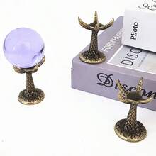 1pc Gothic Dragon Claw Crystal Ball Display Stand, Vintage Distressed Style, Spherical Ornament Base, Suitable For Crystal Collection And Home Aesthetic Decor, Gift For Fantasy And Dark Style Enthusiasts, Birthday Gift / Graduation Season Gift / Independence Day Gift / Wedding Season (Ball Not Included) - 1PC - View 12