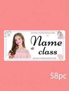 14/27/58pcs Stiker Foto Nama Anak yang Dapat Disesuaikan, Stiker Foto Anak yang Dapat Dikustomisasi, Cocok untuk Sekolah Dasar, Map PR dan Perlengkapan Seni, Stiker Mainan Anak yang Dapat Dikustomisasi, Dot Bayi dan Perlengkapan Penitipan Anak - MultiWarna - View 13