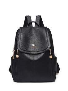 LANYIBAIGE 2026 Genuine Women Soft Leather Backpack Fashion Female Shoulder Bag Ladies Bagpack School Bags For Teen Girls - Black - View 3
