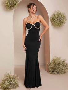 Women Midi Dresses - Black - View 1
