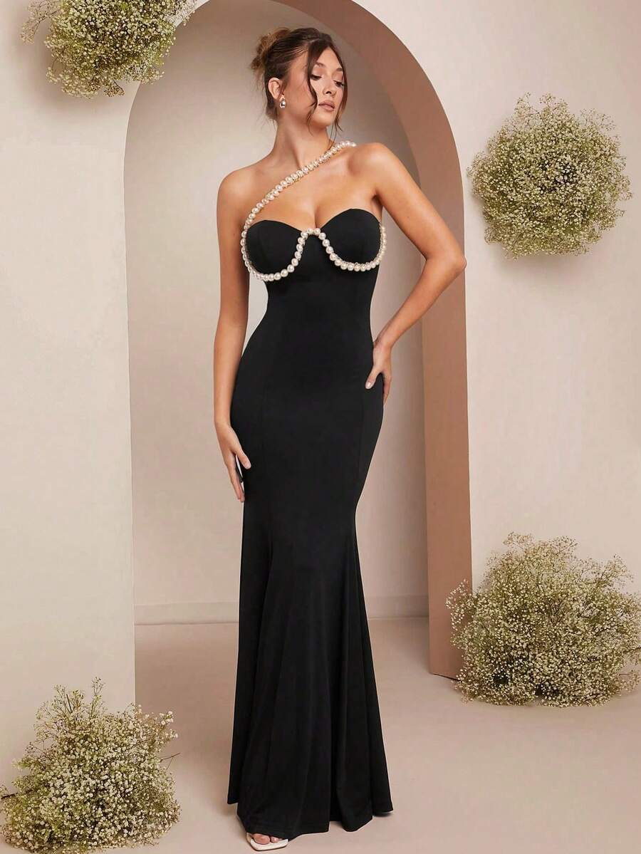 Women Midi Dresses - Black - View 1