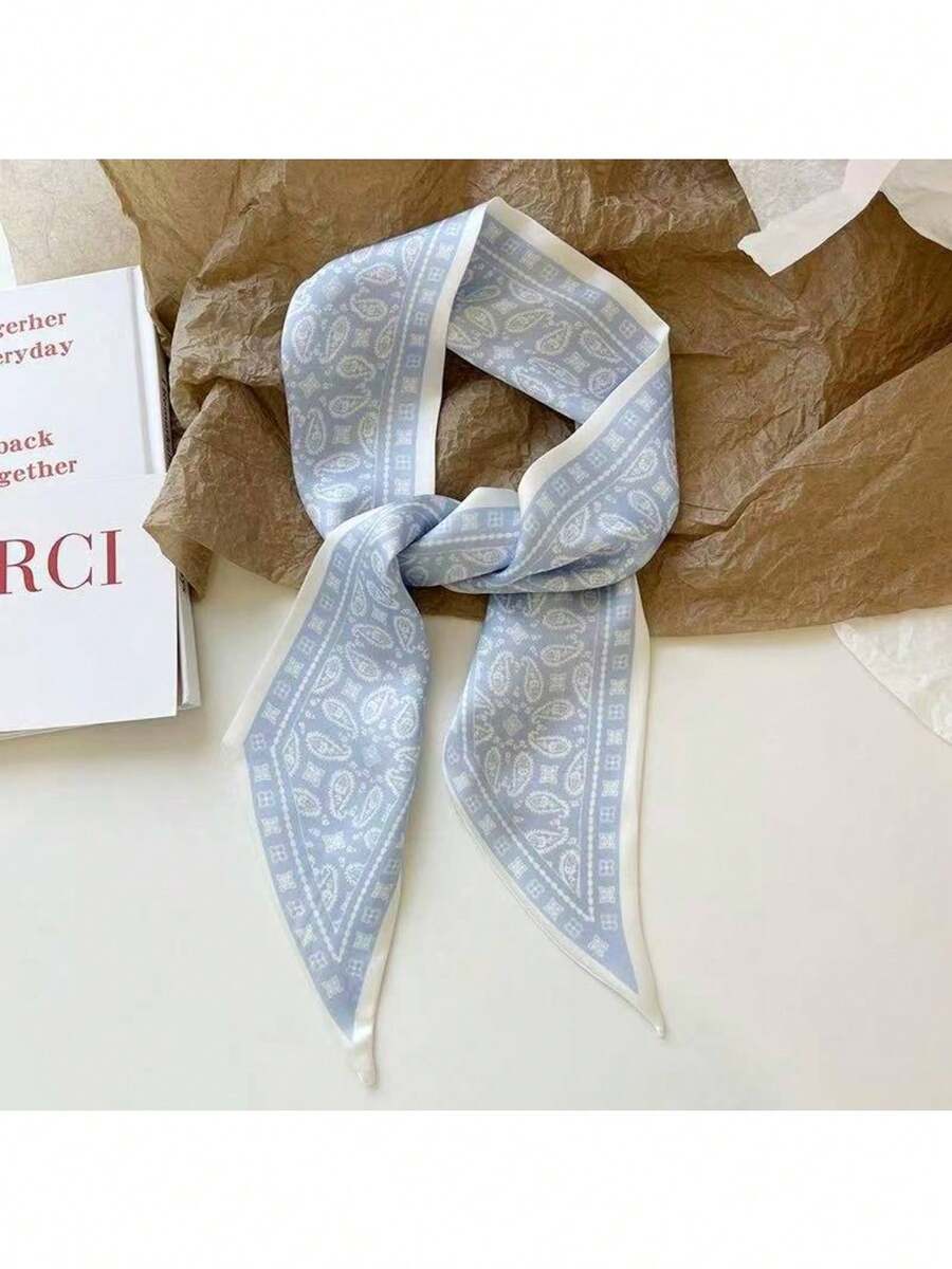 5pcs Retro Paisley Scarf Set - Versatile Small Ne Scarves For Hair Tying Bag Wrapping Box Decoration And Stylish Women's Accessory In 5 Colors - 5pcs - 查看 1