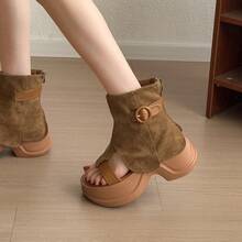 Women Platforms & Wedge Sandals - Orange - View 7