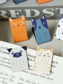Cartoon Animal Magnetic Bookmarks, Creative Comic Magnetic Bookmarks, Exquisite Cute Student Stationery Gifts, Book Decoration Clips, Reading Marker Index Textbook Page Clips, Back To School Essentials - Multi Colors - View 6