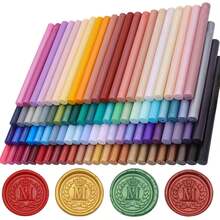 10pcs/Pack Sealing Wax Sticks, 9.8*0.7cm Mixed Color Wax Glue Sticks, Suitable For Sealing Wax Stamps, Mini Wax Guns, Thanksgiving Cards, Party Or Wedding Invitations, Christmas Packaging Or Wine Packaging - A - View 4