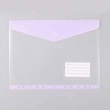 4pcs Hook And Loop File Bags, Transparent File Bags With Label Cards, Easy To Organize Documents And Files - Sets - View 6