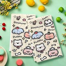 1pc/2Pcs/4Pcs Strawberry & Rabbit Printed Towels Ultra Soft Quick Dry High Water Absorbent Light Beige Towels With Lucky Letter Print Machine Washable Decorative Hand Towels For Kids Kitchen Bathroom - Multicolor - View 14