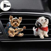 Creative Puppy Car Air Vent Clip Fragrance Diffuser Decor Set, Car Air Freshener Clip Decoration - Multicolor - View 9