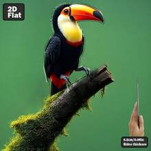 Vibrant And Lifelike Toucan Pattern Instantly Adds Fun Exotic Tropical Flair To Your Garden, Patio Or Flower Pot. Bright Orange, Black And Yellow Colors Remain Eye-Catching Outdoors, Making Your Space Stand Out. (1pc) - A - View 2