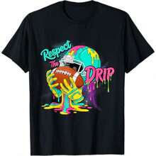Football Drip Boys Football Ice Cream Respect Drip T-Shirt - Black - View 1