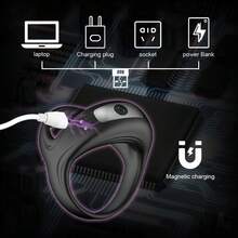 Vibrating Cock Ring Silicone Penis Rings Mutiple Vibration Modes For Erection Enhancement  Male Adult Cockring Sex Toys For Men Couples - one-size - View 4